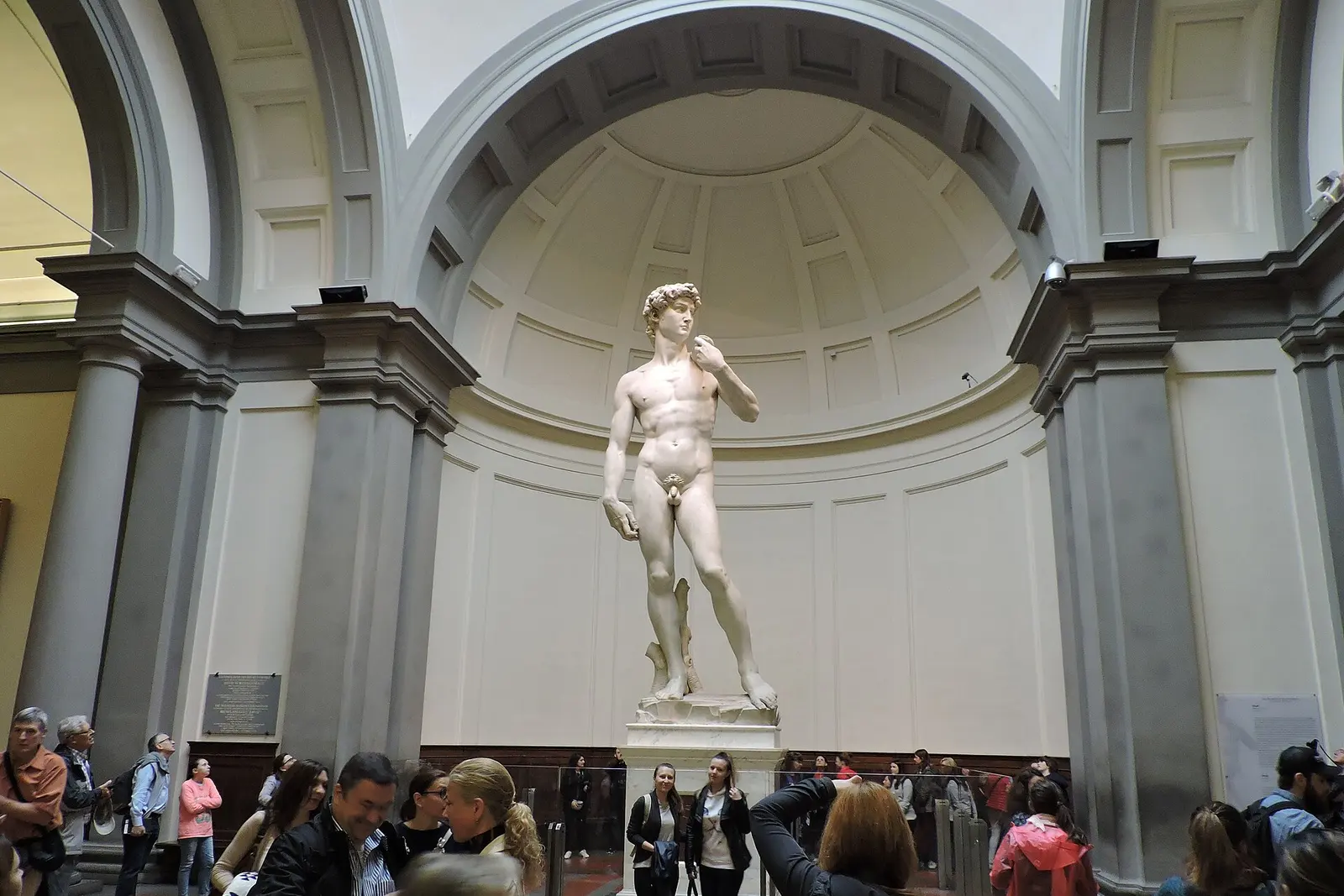 Michelangelo's David in the tribune of the Galleria dell'Accademia