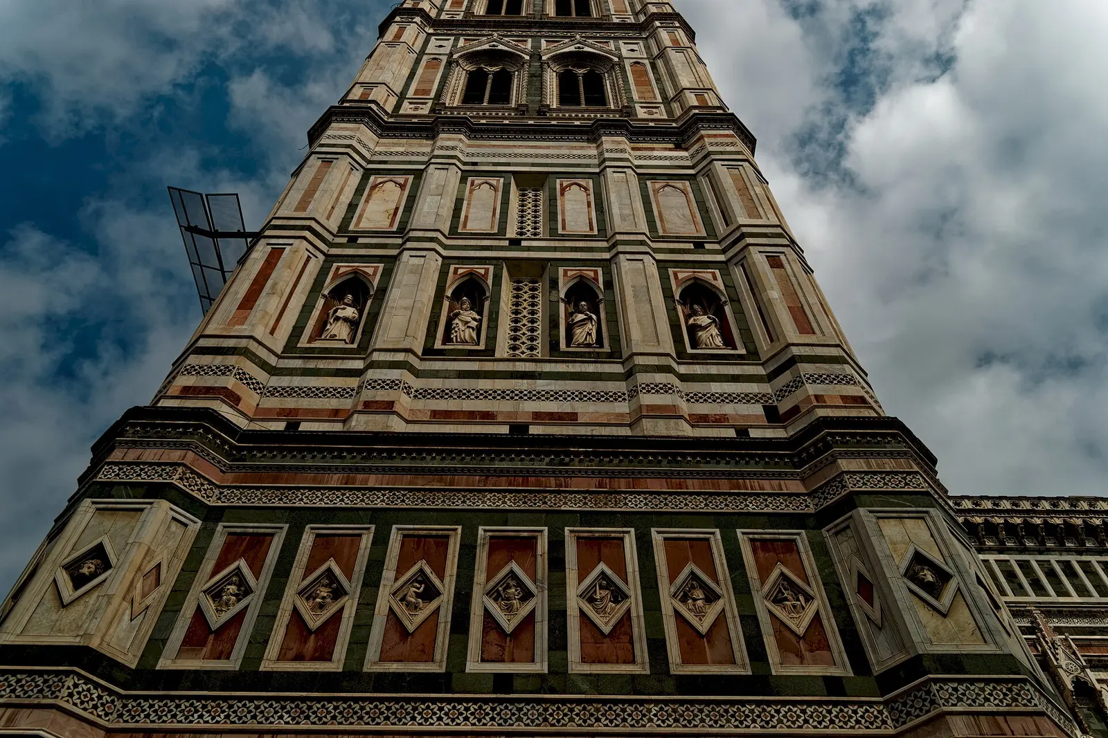 Giotto's bell tower seen from its base