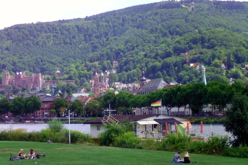 Heidelberg castle above the old town and the Neckar