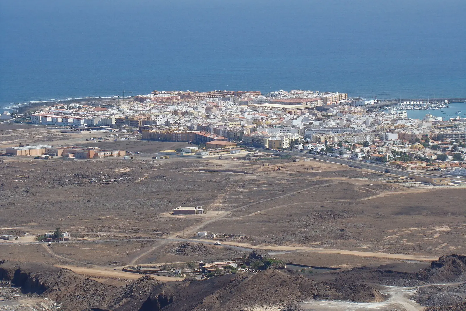 Corralejo seen from the Bayuyo volcano