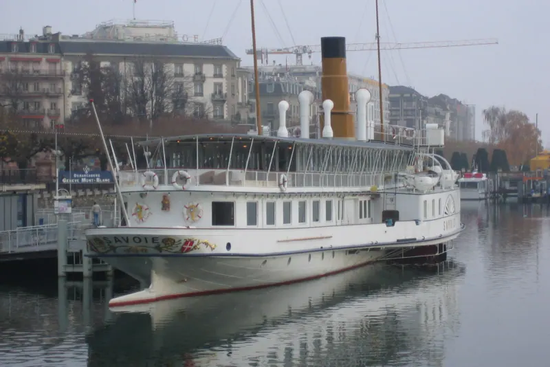 A CGN paddle steamer on Lake Geneva