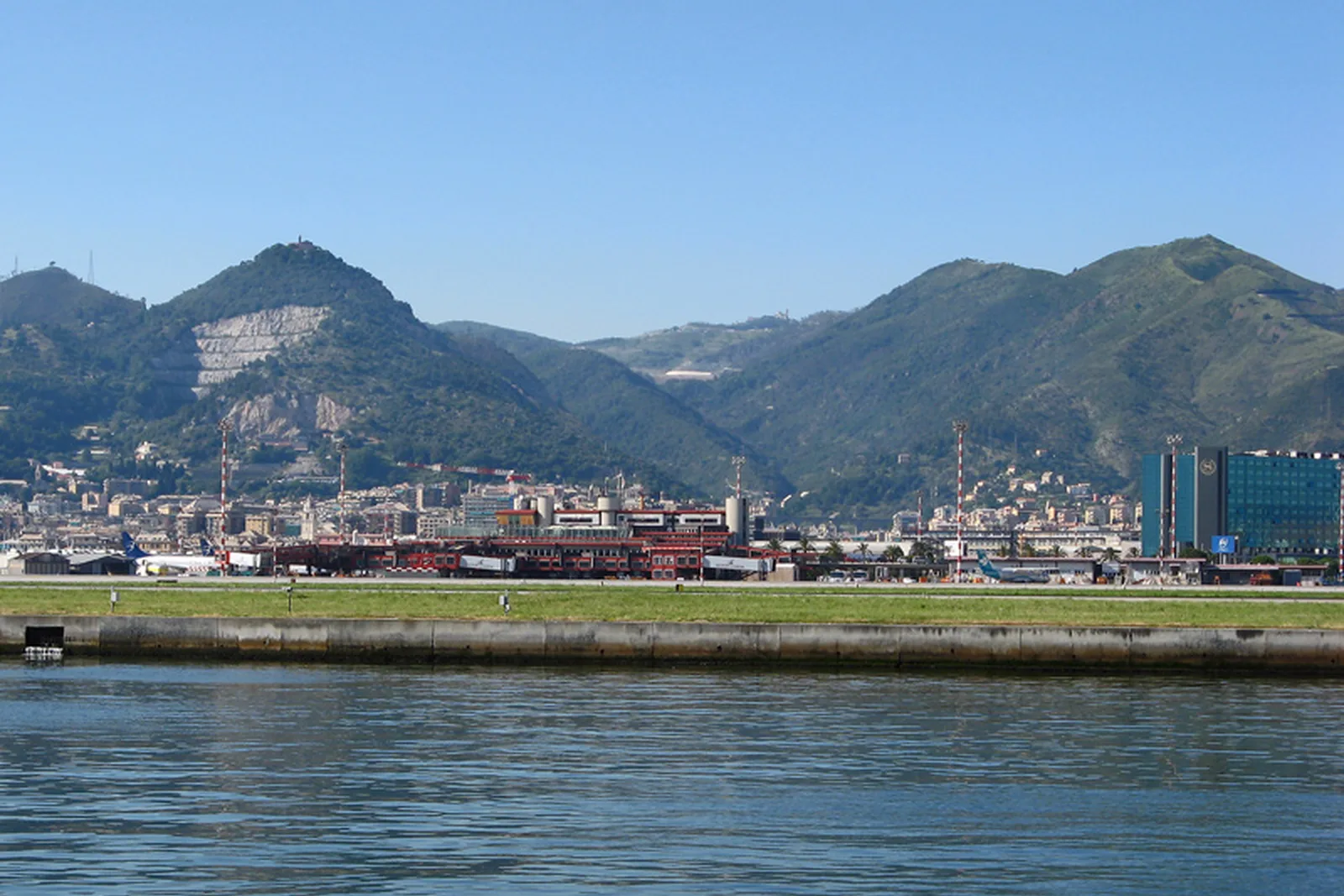 The runway at Genoa Cristoforo Colombo airport