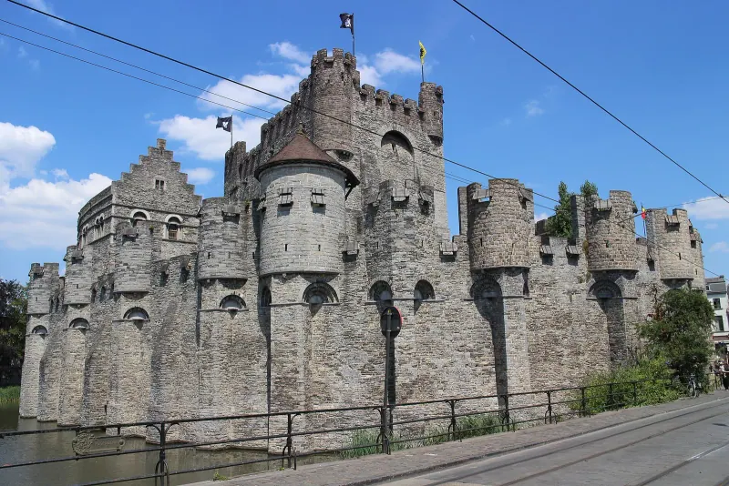 The Gravensteen castle in the center of Ghent