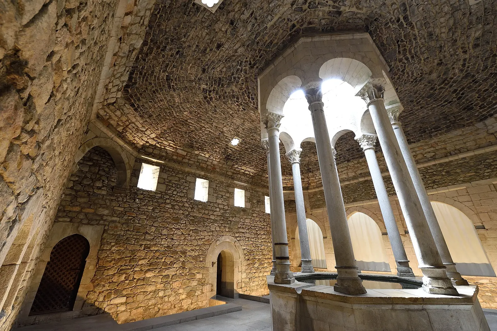 The octagonal lantern of Girona's 12th-century Arab Baths