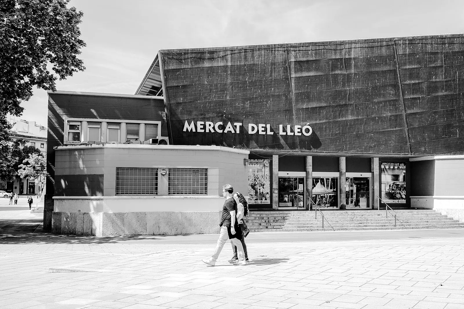 Stalls inside Girona's Mercat del Lleo covered market