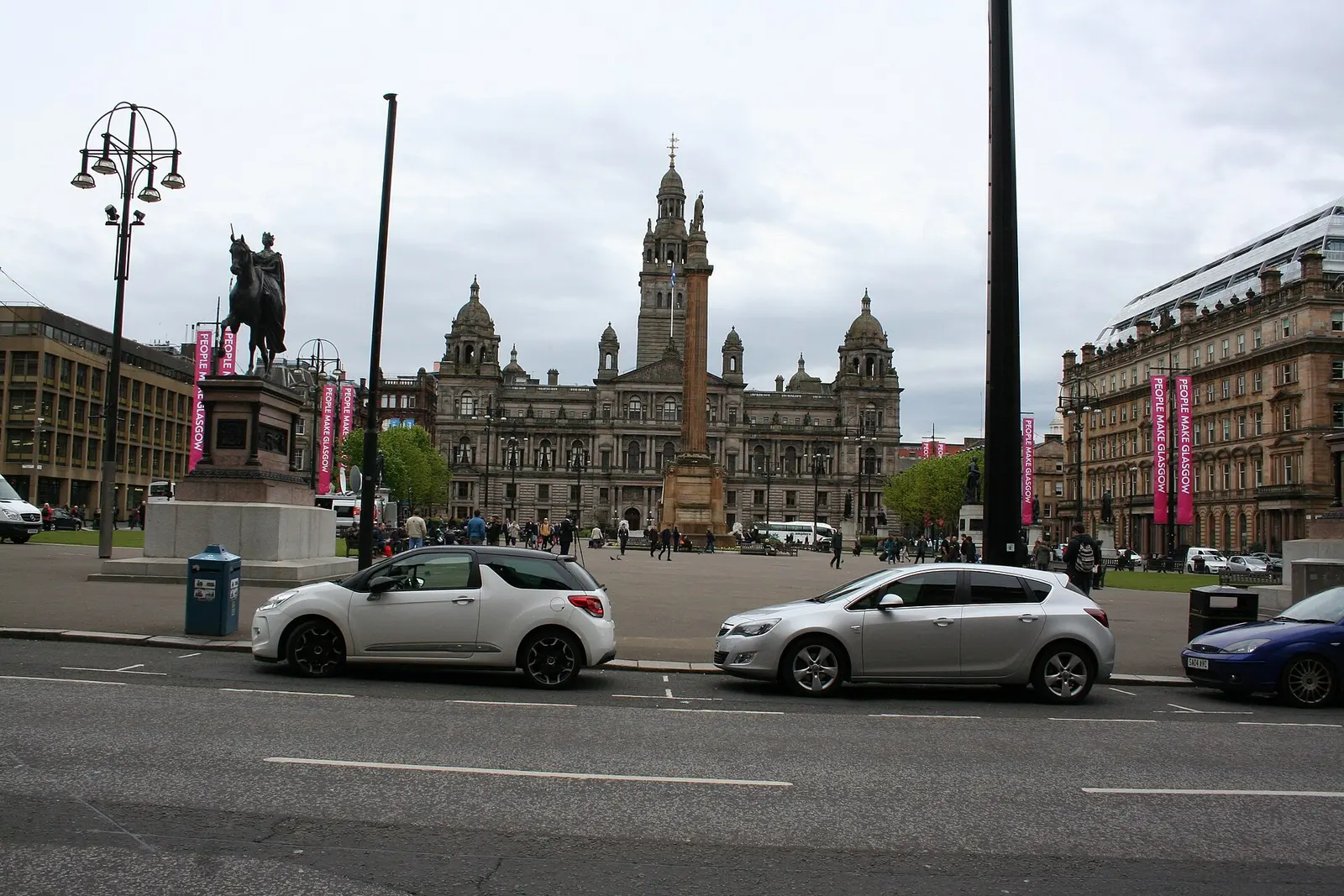 George Square and the City Chambers in central Glasgow