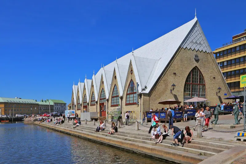 The Feskekorka fish market hall in Gothenburg