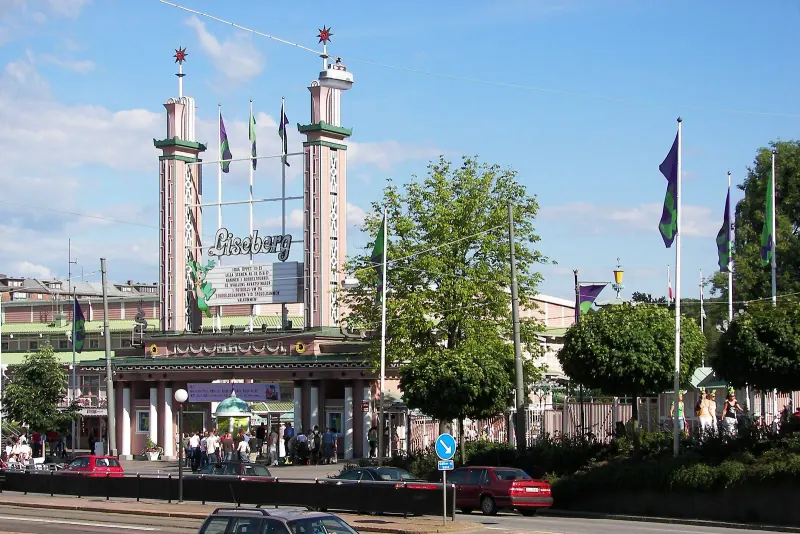 The tower entrance of Liseberg amusement park