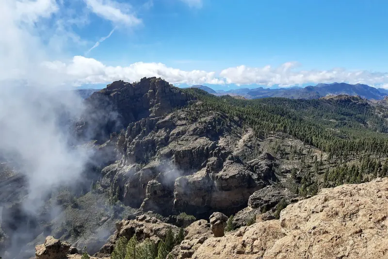 The view from Pico de las Nieves, Gran Canaria's high point