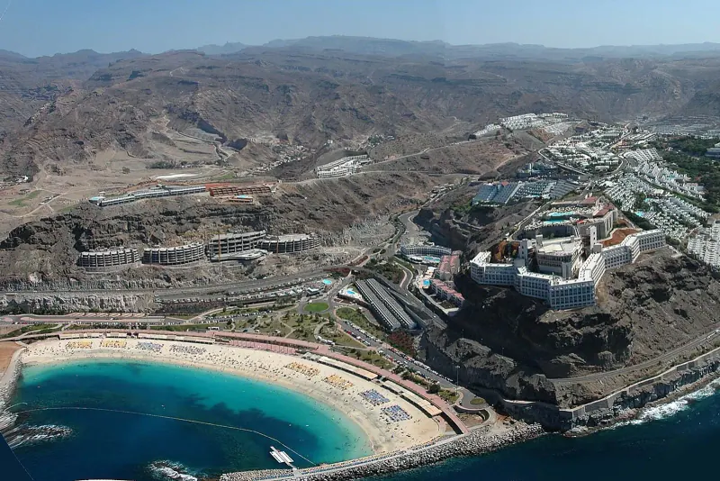 Amadores beach on Gran Canaria's southwest coast