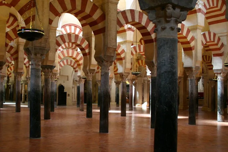 The striped arches of the Mezquita in Cordoba