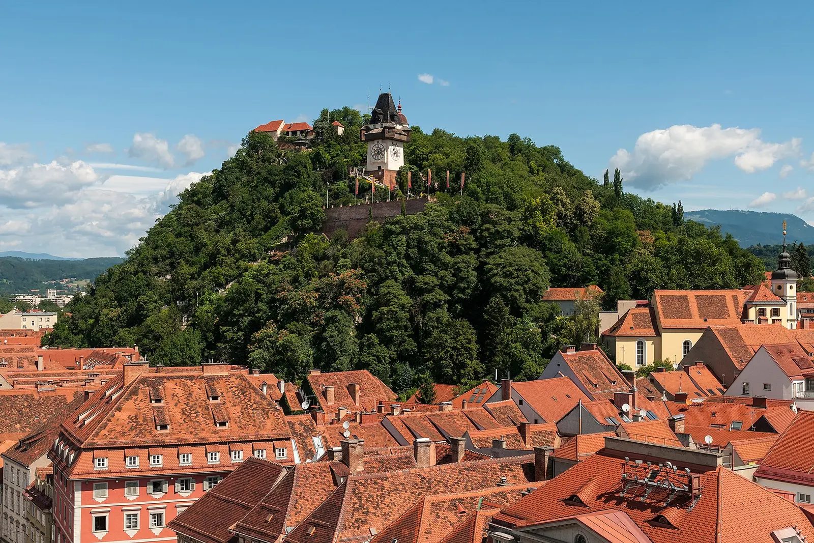 The Rathaus and rooftops of Graz
