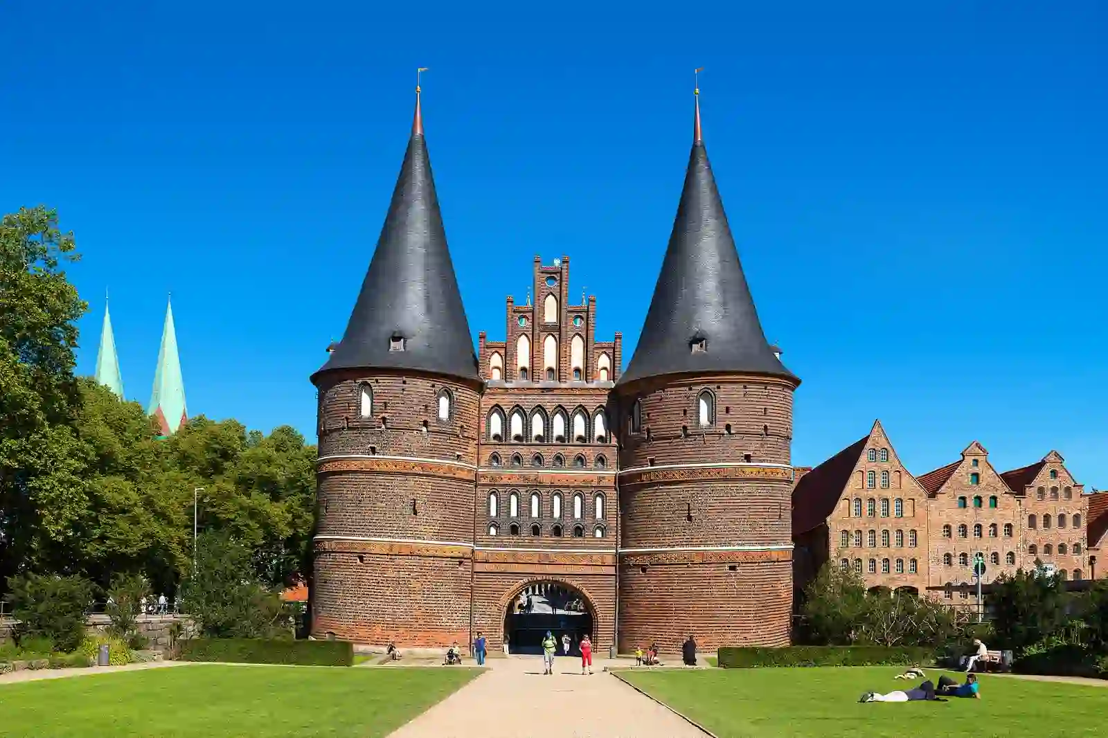 The Holstentor city gate in Lubeck