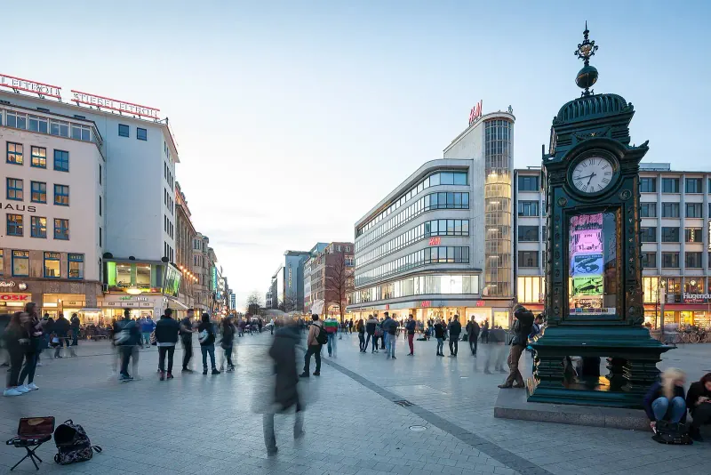 The Kropcke clock in the city center
