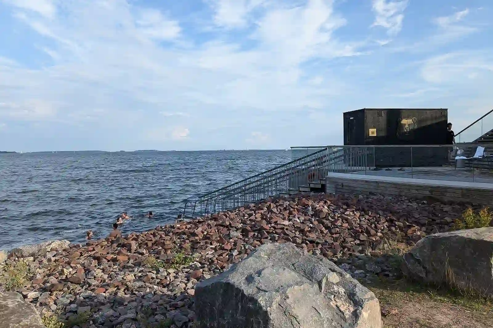 Loyly public sauna building on the Helsinki waterfront