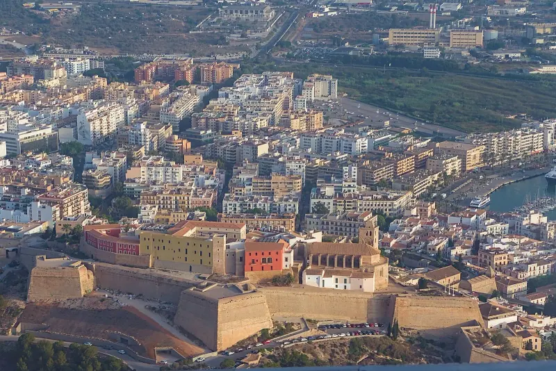 Dalt Vila rising above Ibiza town