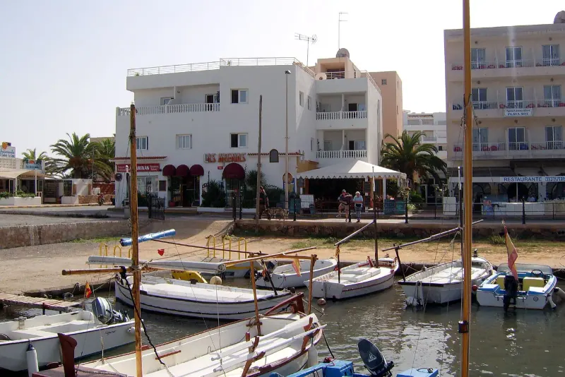 Es Canar on Ibiza's east coast, home of the hippy market