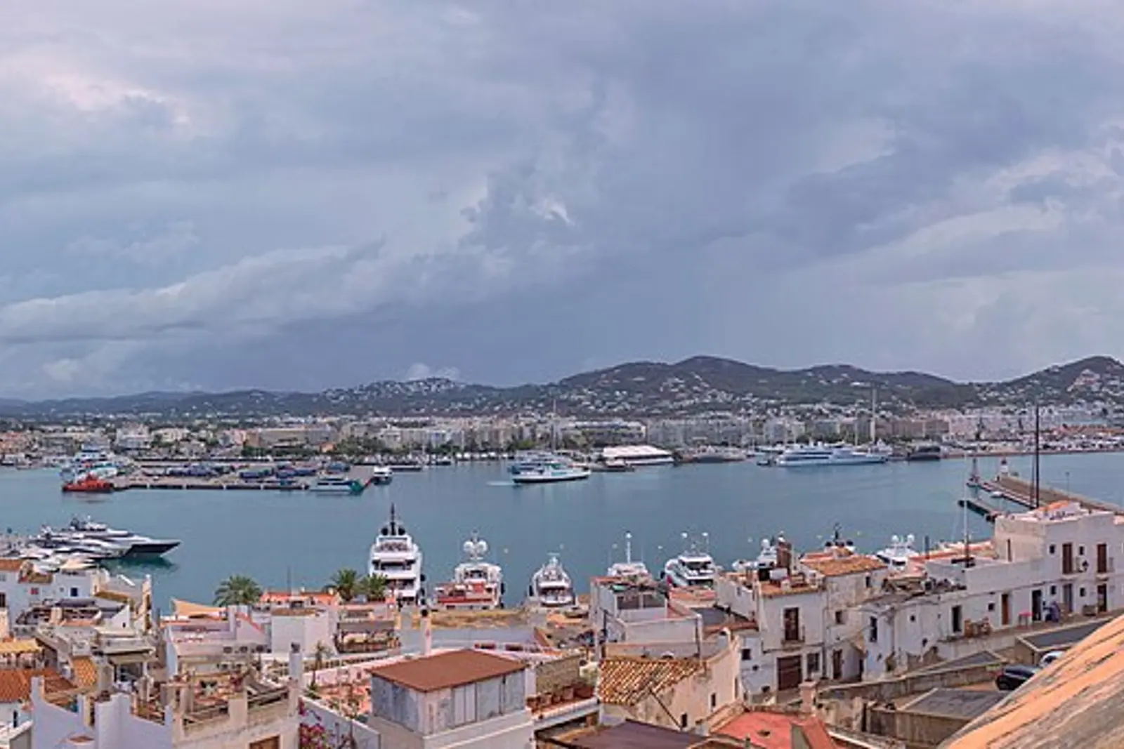 Ibiza town and Dalt Vila seen from the Santa Lucia bastion
