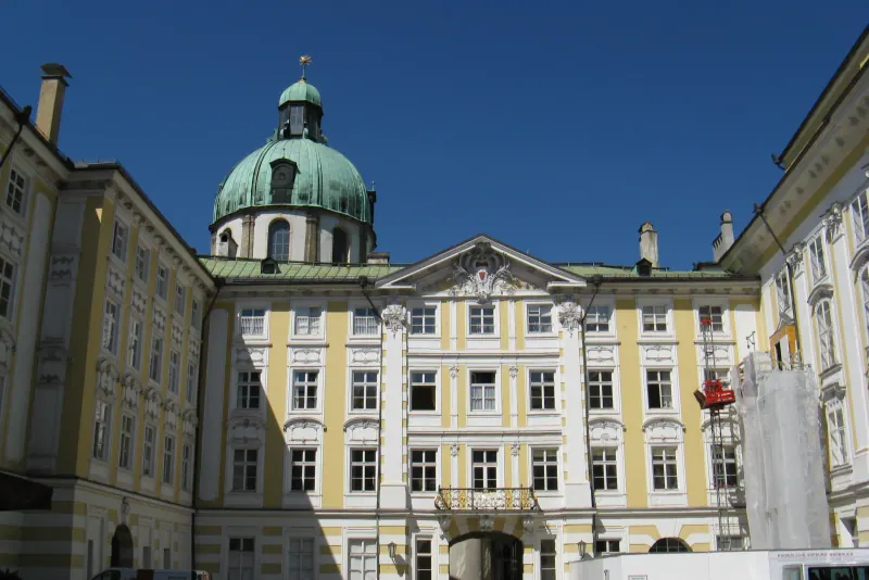 The courtyard of the Hofburg palace in Innsbruck