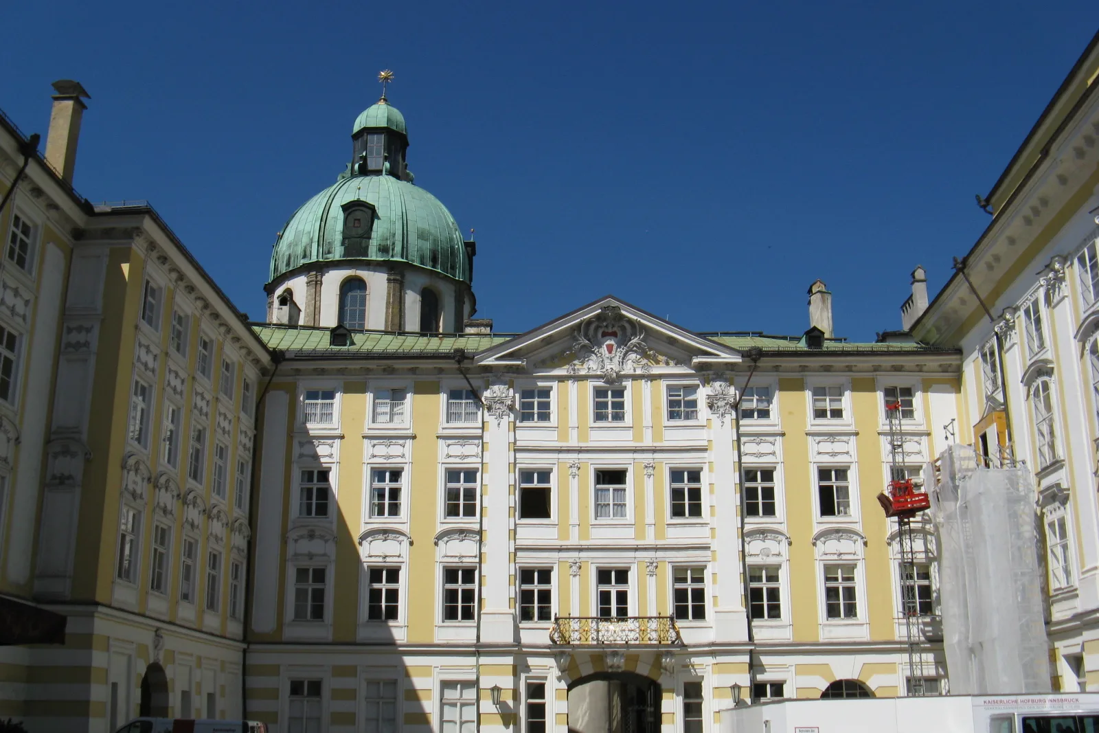 The courtyard of the Hofburg palace in Innsbruck