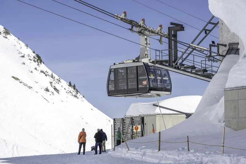 The Nordkette cable car station at Hafelekar above Innsbruck