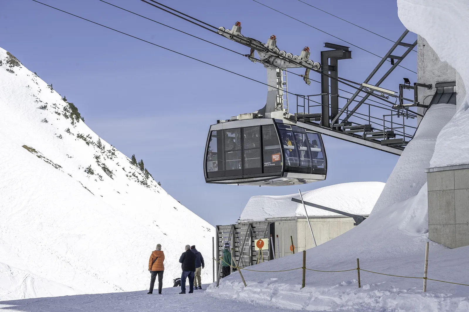 The Nordkette cable car station at Hafelekar above Innsbruck