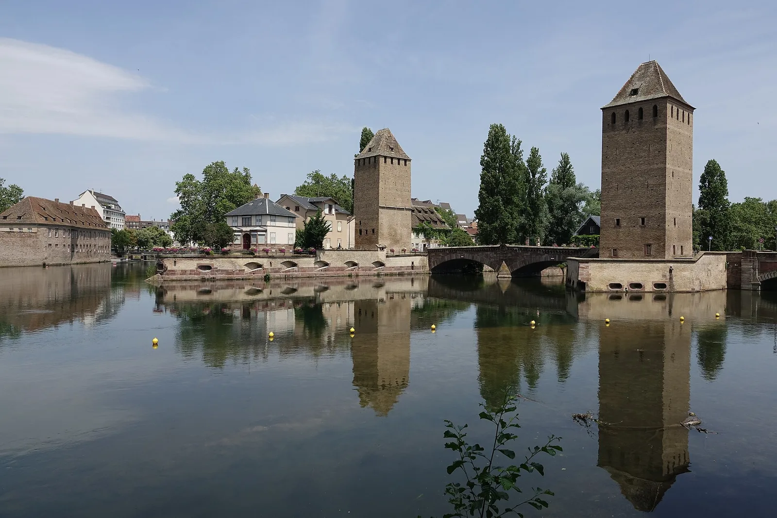 The medieval Ponts Couverts over the Ill