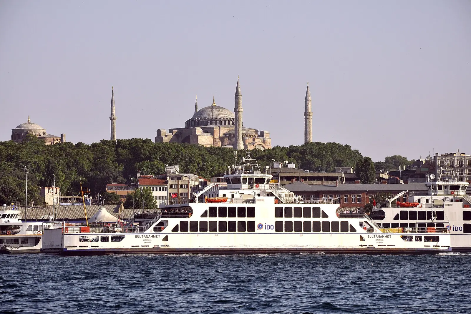 A Sultanahmet ferry crossing the Bosphorus, Istanbul