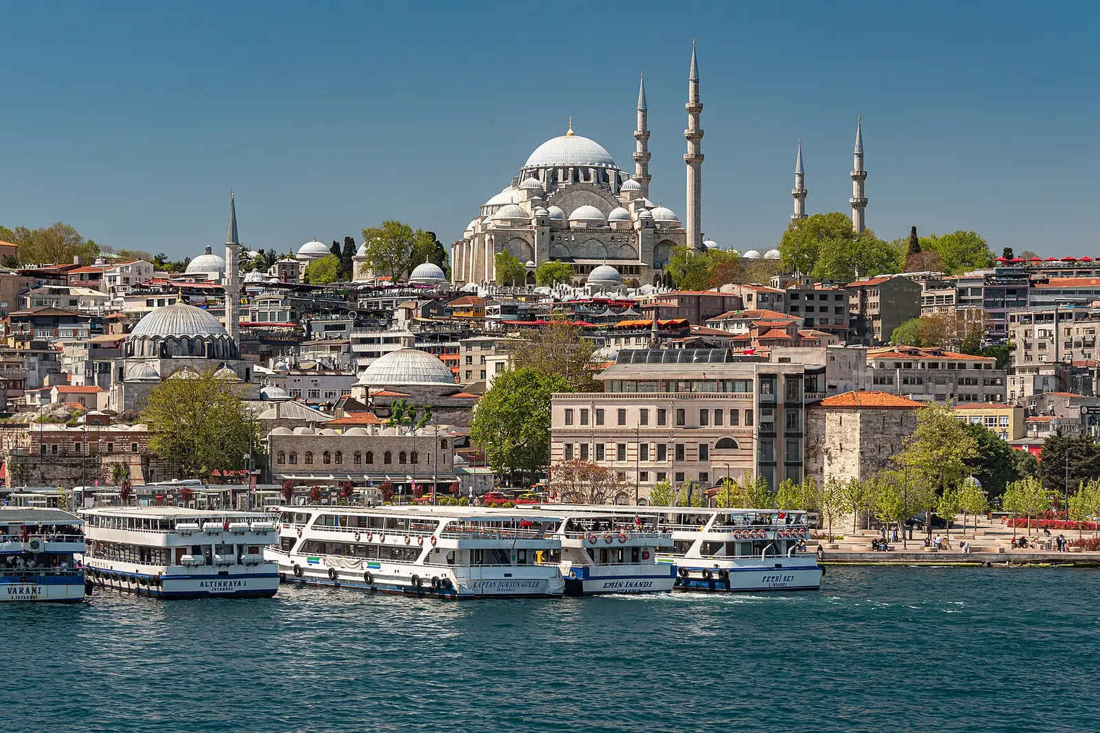 The Golden Horn and Istanbul's European side at dusk