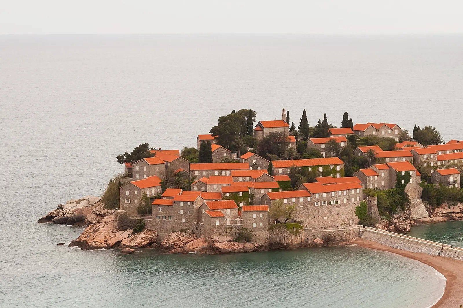 Sveti Stefan islet near Budva, Montenegro