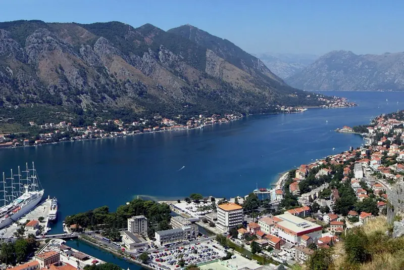 Kotor and the Bay of Kotor from the city walls