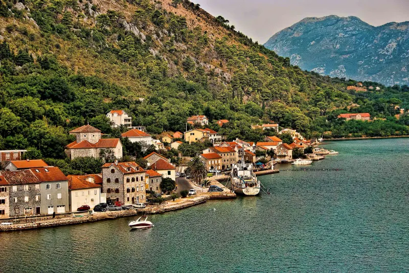 The Dobrota waterfront north of Kotor old town
