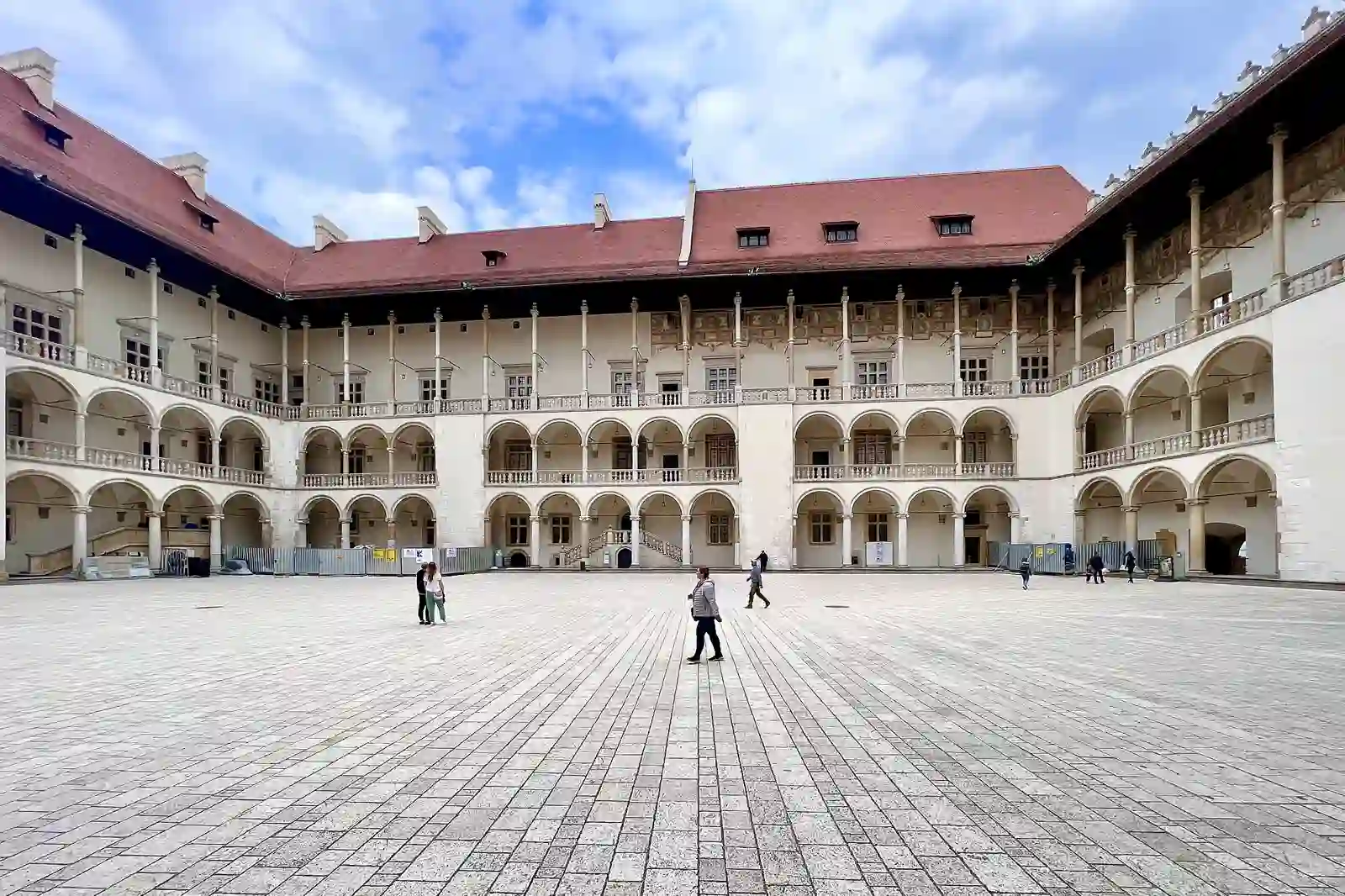 The arcaded courtyard of Wawel Castle in Krakow