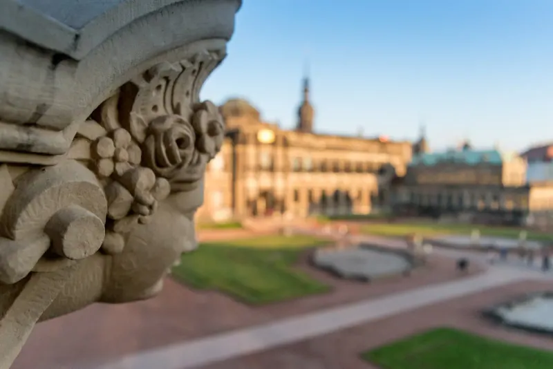 Zwinger palace courtyard and gallery, Dresden