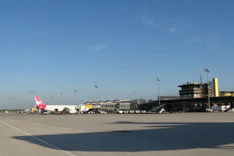 Apron and terminal at Leipzig/Halle Airport
