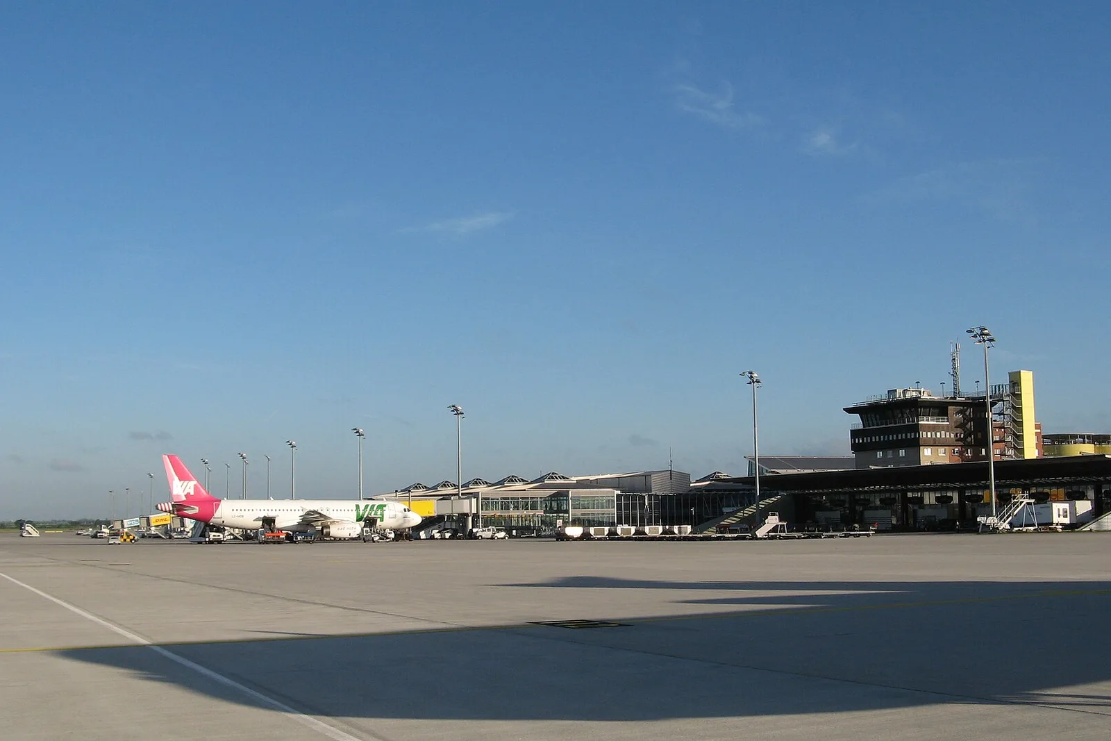 Apron and terminal at Leipzig/Halle Airport