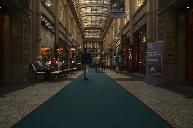 Inside the Mädlerpassage shopping arcade, Leipzig old town