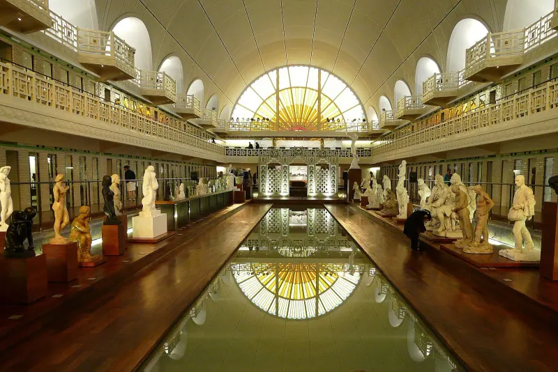 The swimming pool hall inside Roubaix's La Piscine museum