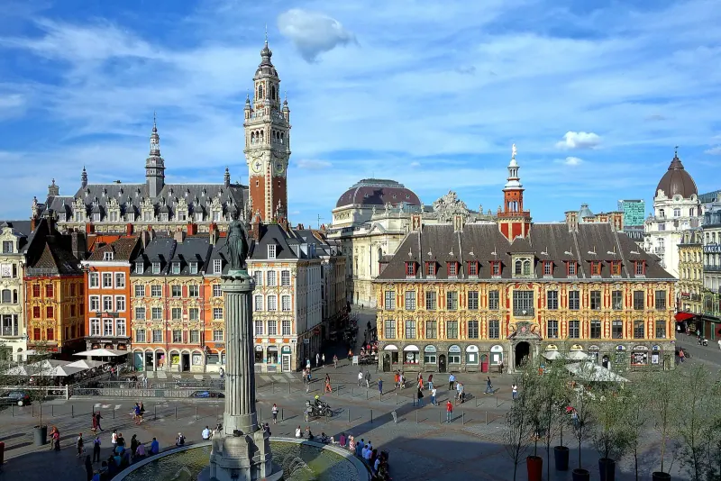 Lille's Grand Place and the Vieille Bourse belfry