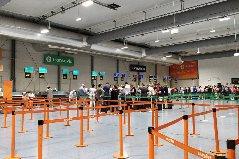 Check-in hall at Lisbon Humberto Delgado Airport