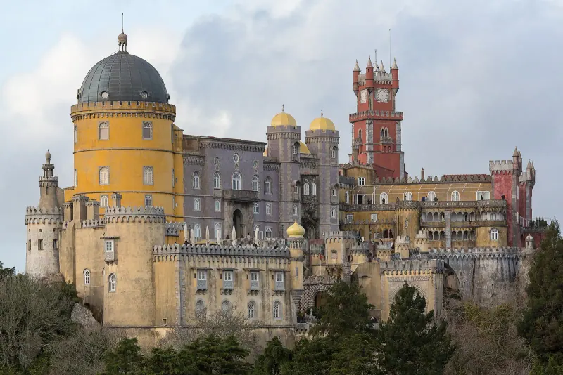 Pena Palace towers above the Sintra hills