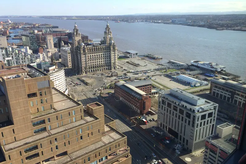 The Royal Liver Building on Liverpool's waterfront
