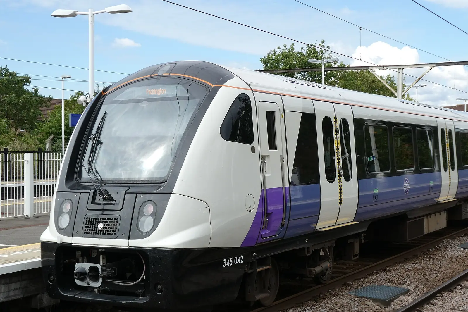 An Elizabeth line train at a platform