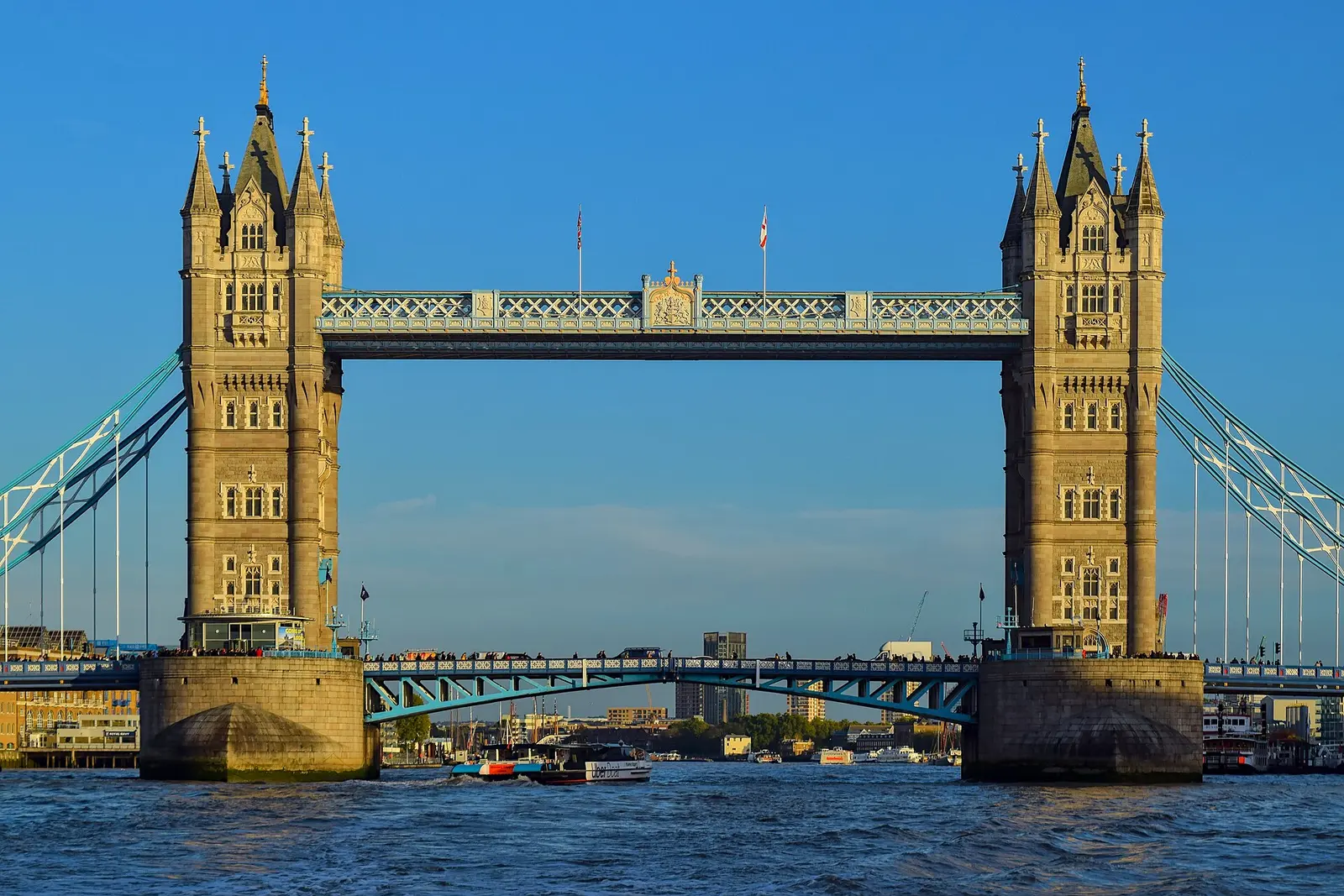 Tower Bridge over the Thames on a clear day