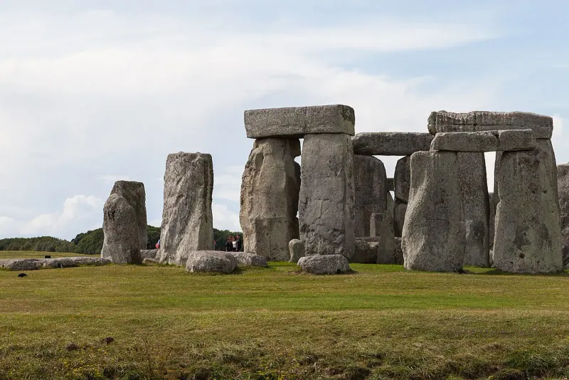 The standing stones of Stonehenge on Salisbury Plain