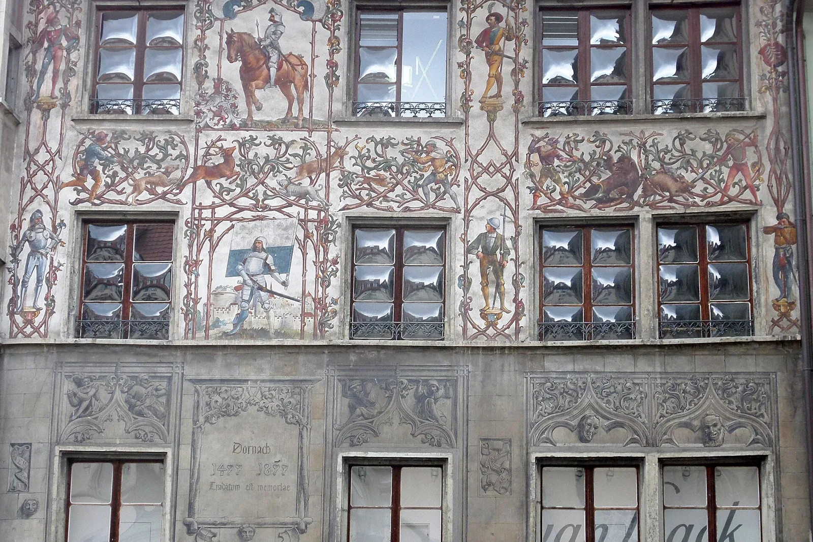 Painted facades in Lucerne's old town
