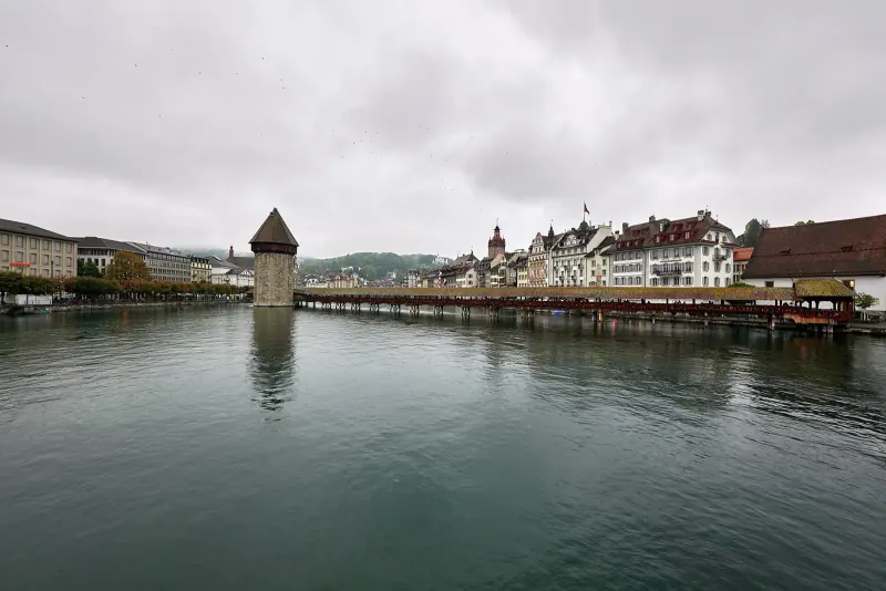The Kapellbrucke and water tower in Lucerne