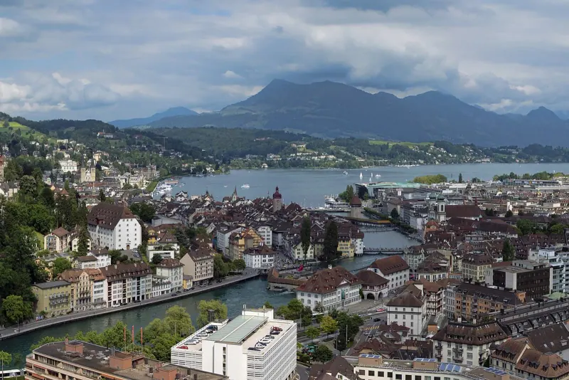 Lucerne lakefront panorama