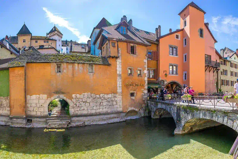 The Palais de l'Ile on the Thiou canal in Annecy