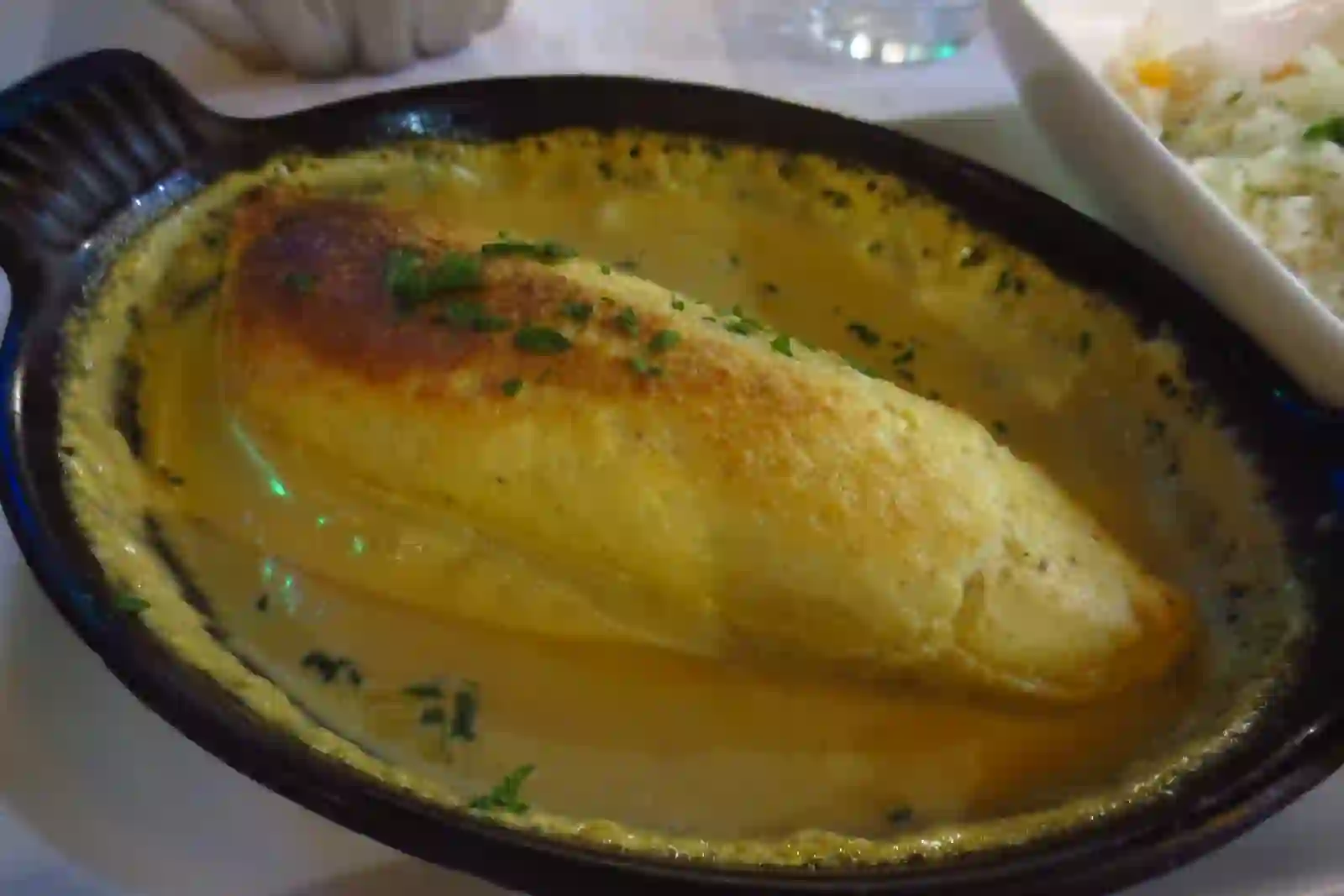 A quenelle de brochet, the classic Lyonnais dish